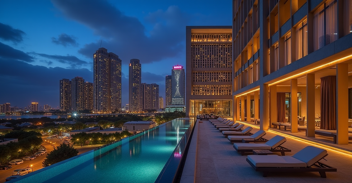 Fasad Capella At Galaxy Macau yang mewah dengan arsitektur modern