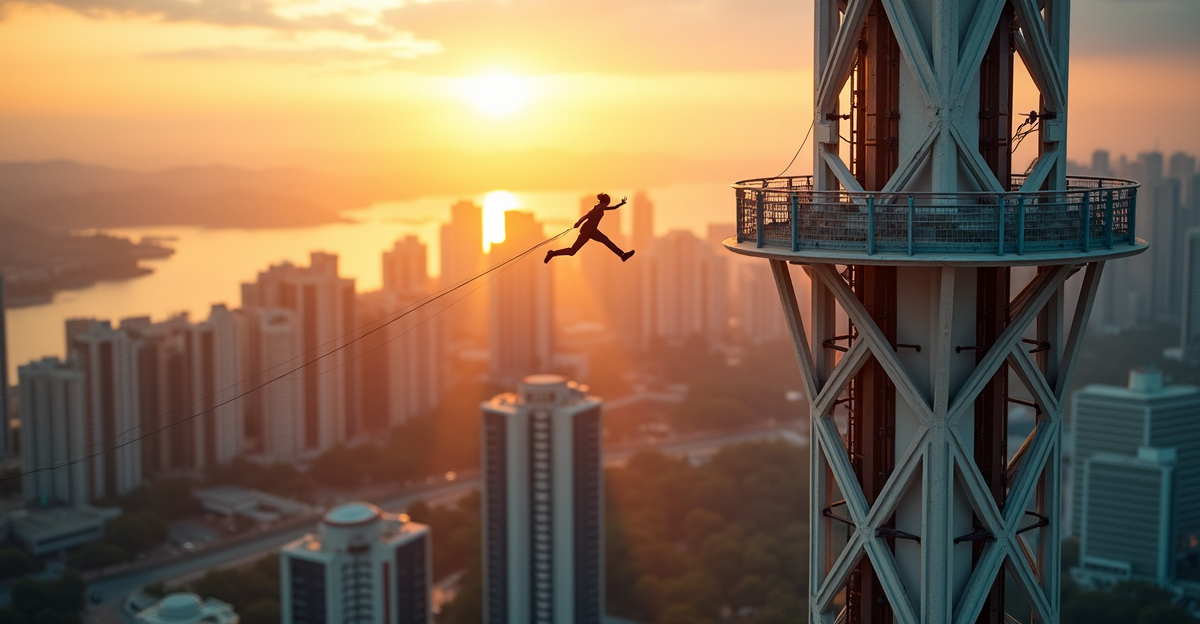 Lompat Bungee Tertinggi di Dunia di Menara Macau