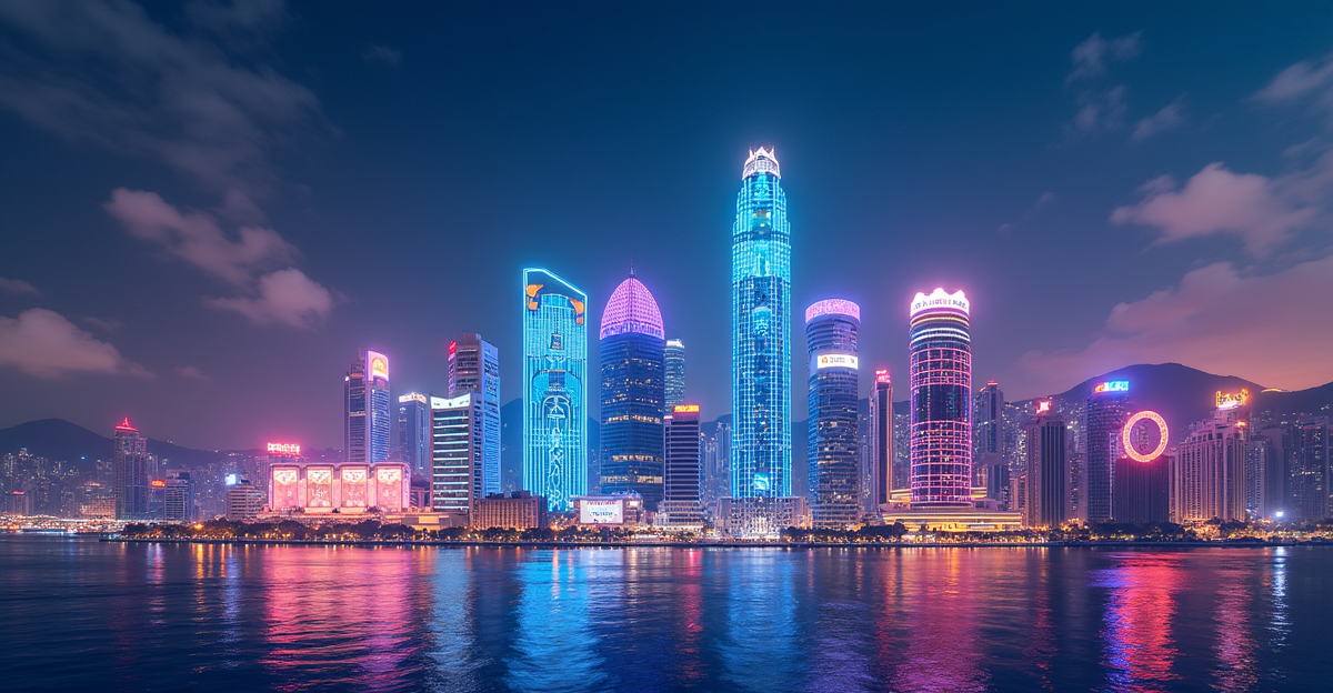 Pemandangan kota Macau dengan elemen ekonomi kreatif